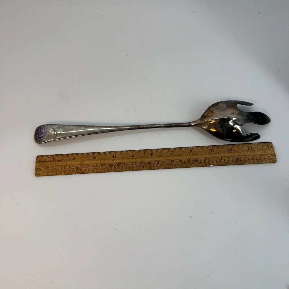 International Silver Company Silver Plated Serving Fork‎ Kitchen Utensil 13 Inch